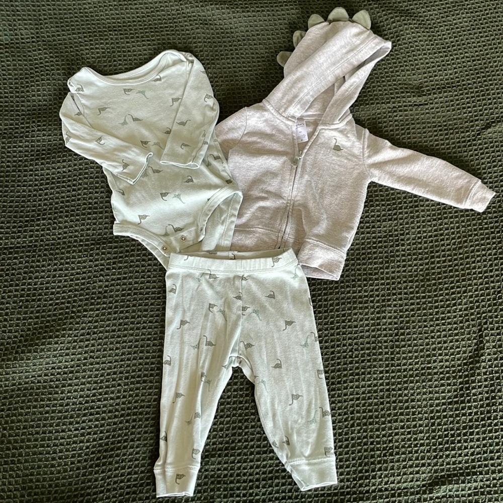Carters 3-Piece Dino Set - 9 Month Boy